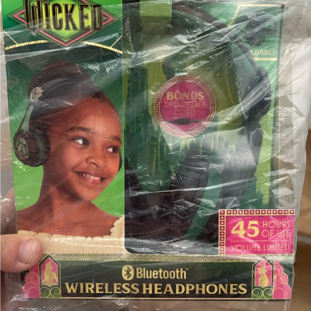 Wicked Bluetooth Wireless Headset with 45+ Hours Playtime, NWT